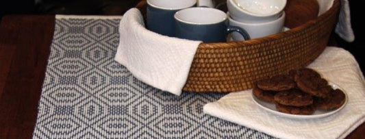 The Good Yarn Weaving Table Runner reversible