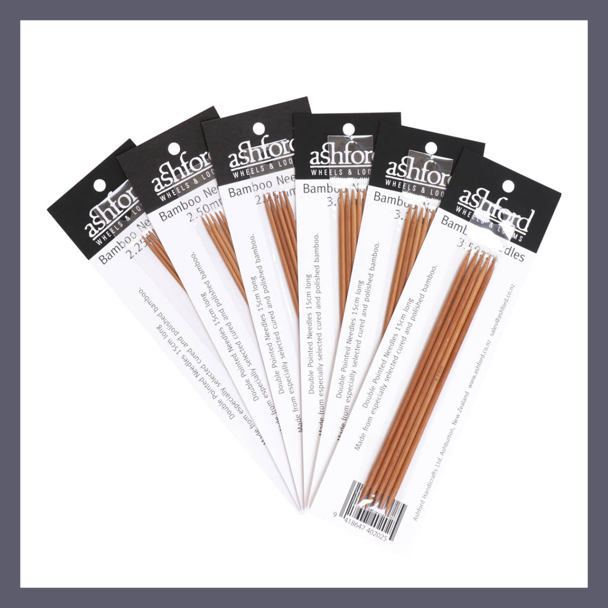 The Good Yarn Ashford Bamboo Knitting Needles