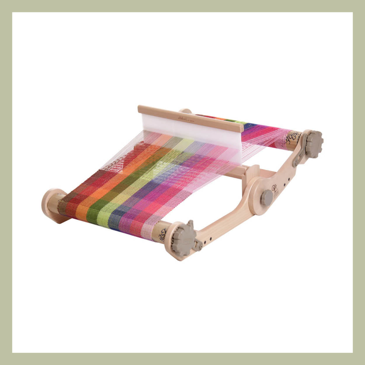 The Good Yarn Ashford Knitters Loom with weaving cottons