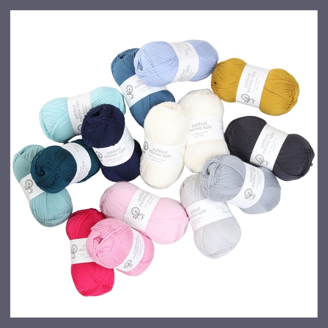The Good Yarn Yarn Merino 4 Ply Wool in 15 colours Ashford