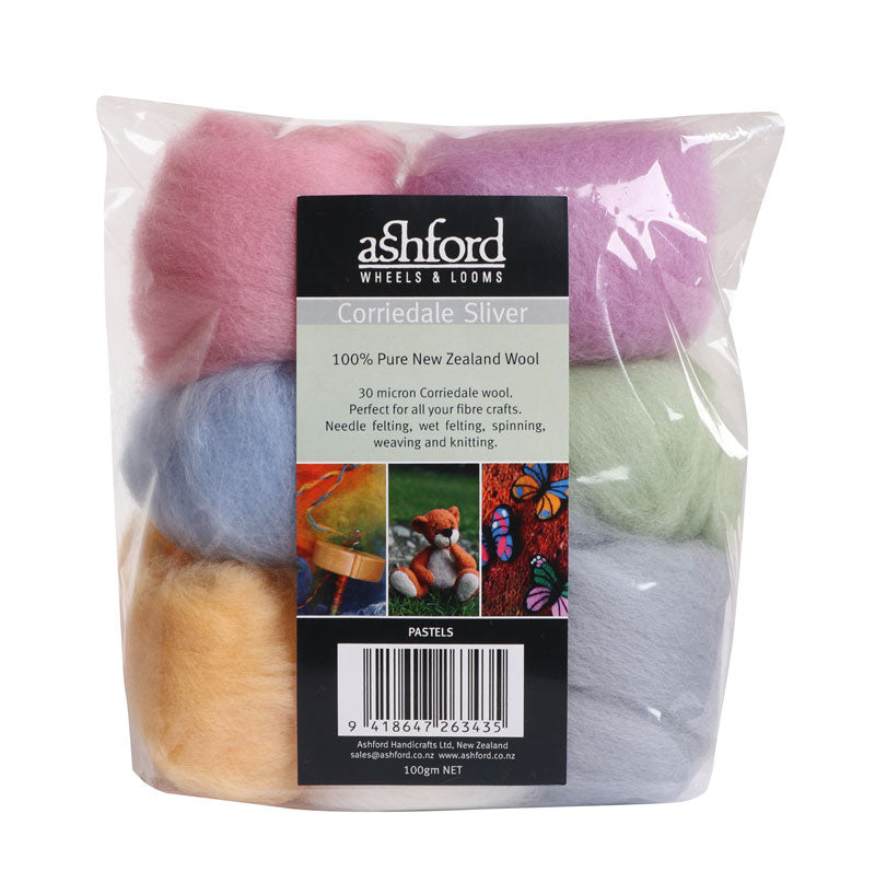 The Good Yarn Ashford Fibre Sliver Pastels
