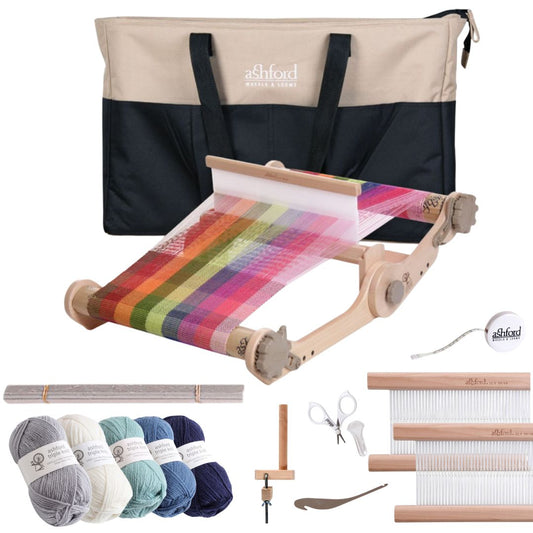The Good Yarn Ashford Knitters loom Kit with 12ply wool reed bag