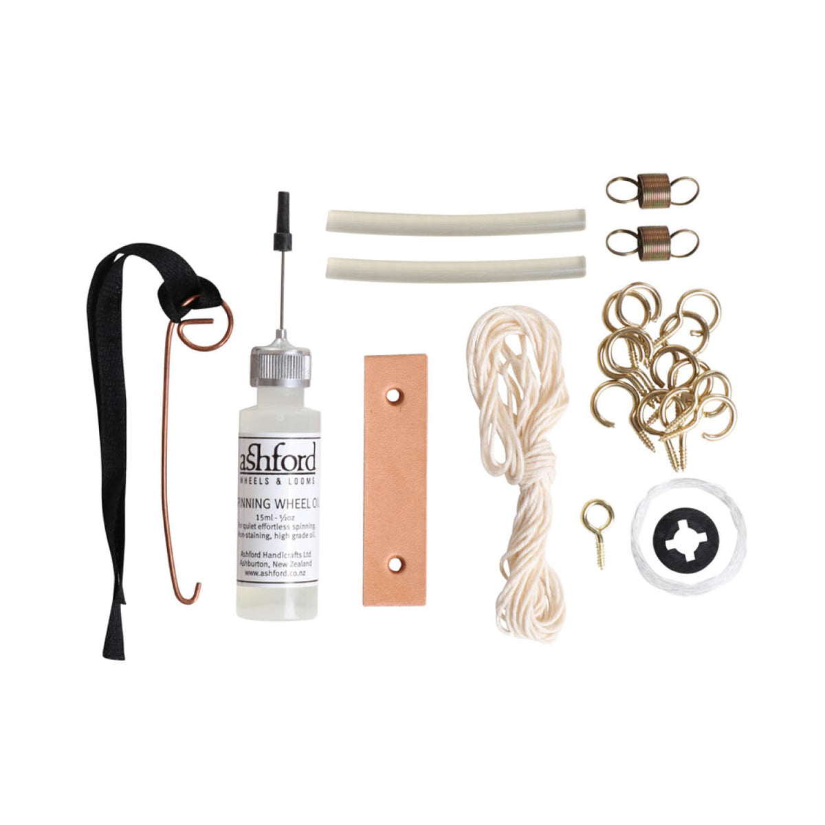 The Good Yarn Ashford Parts Maintenance Kit MK SPinning Wheel Oil conrod threading hook flyer Spinners Kit