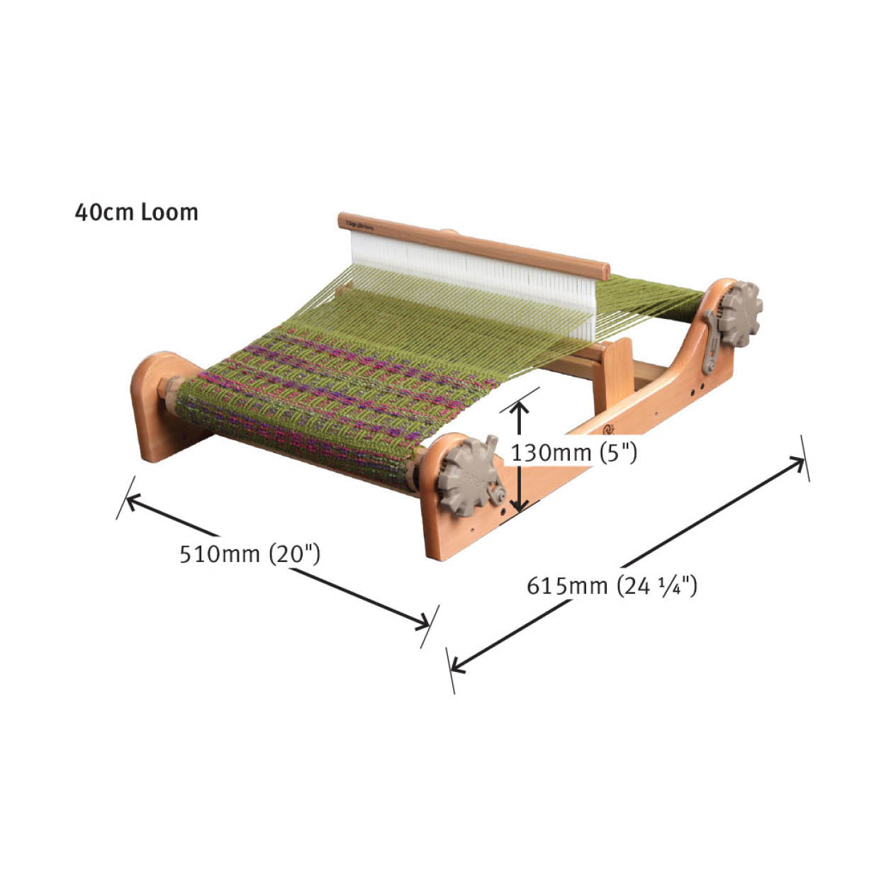 The Good Yarn - Ashford Australia Rigid Heddle Weaving Loom - RH400 Dimensions
