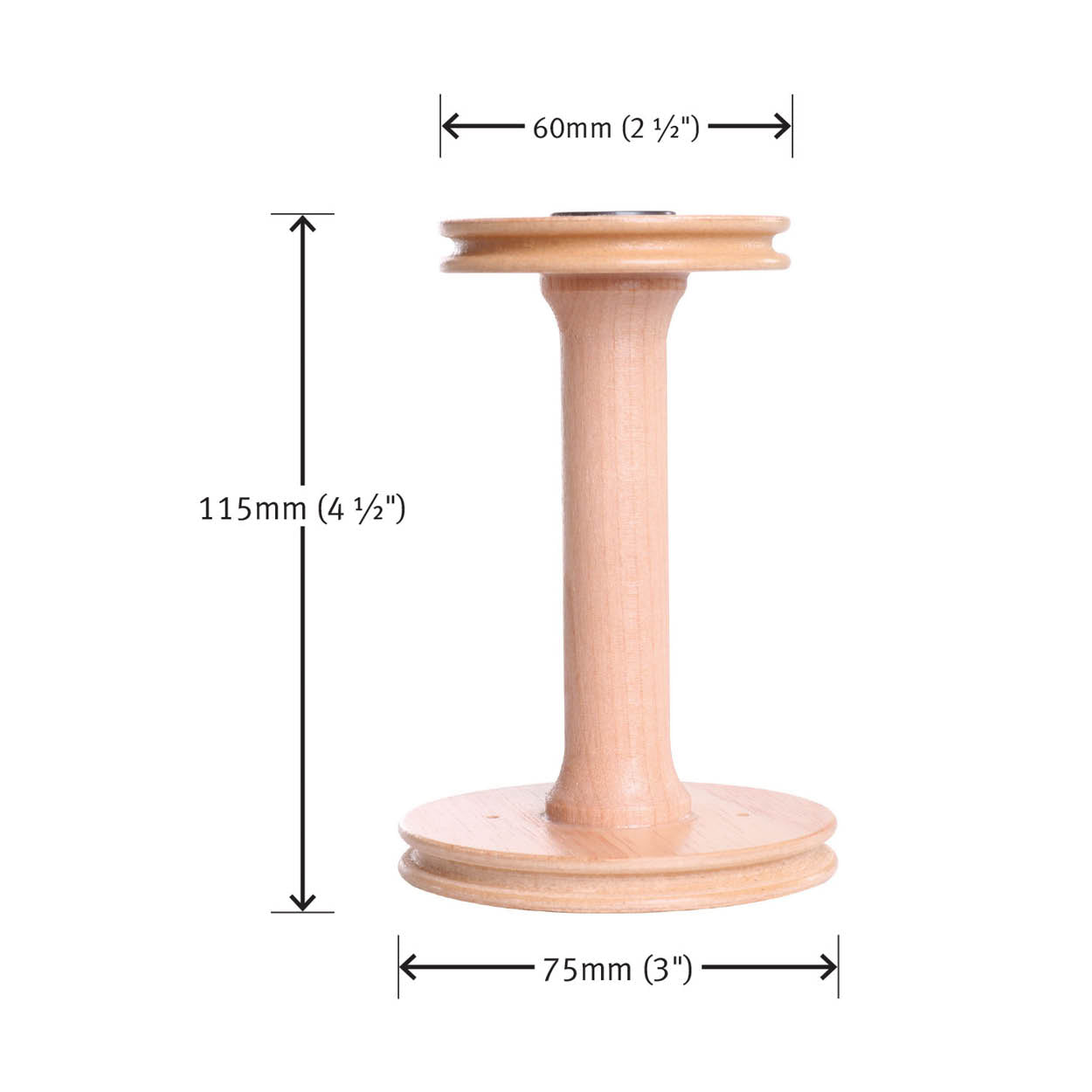 The Good Yarn Ashford spinning wheel bobbin standard lacquered and natural