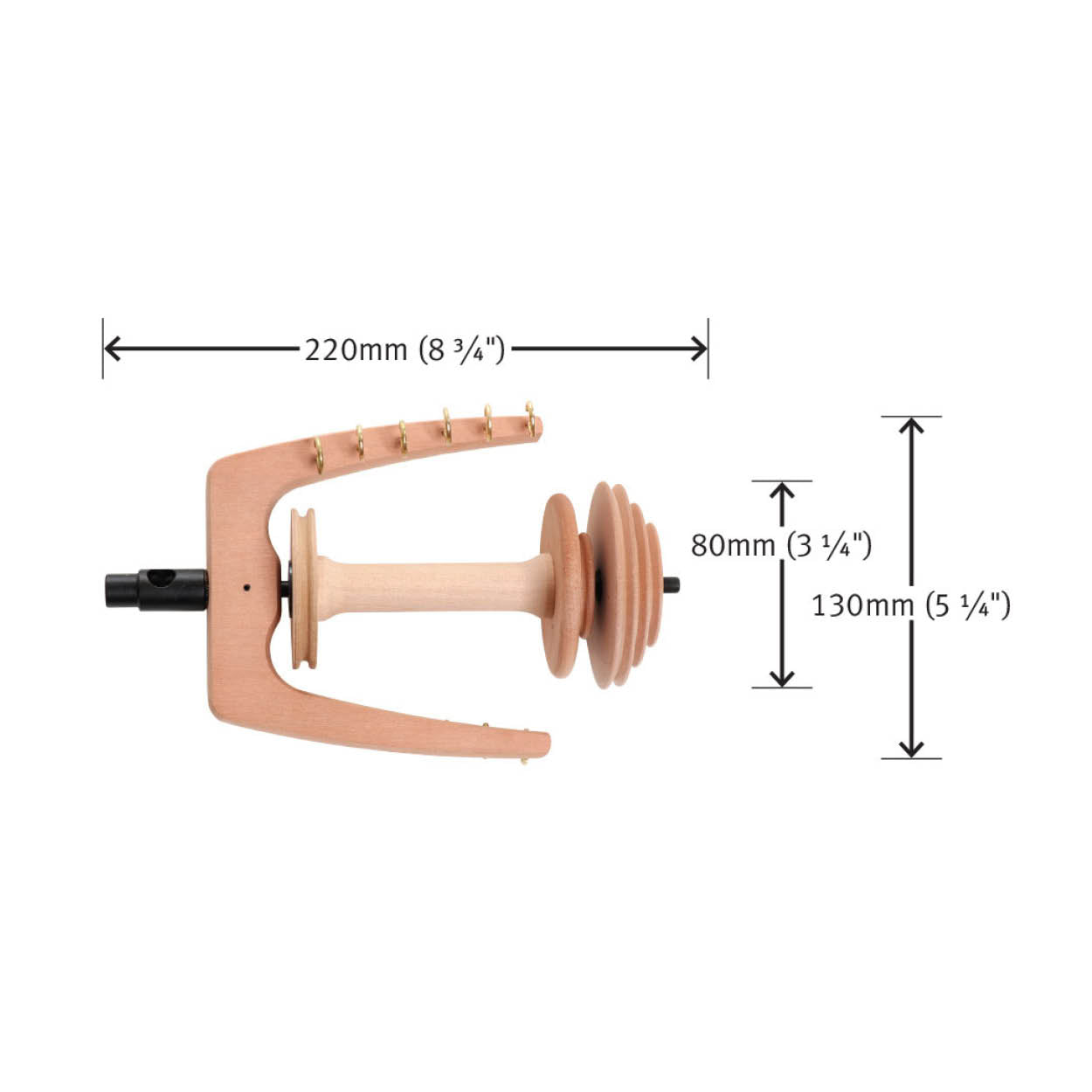 The-Good-Yarn-Ashford-Spinning-Double-Drive-Flyer-and-whorl-with-Bobbin-Dimensions-1.jpg