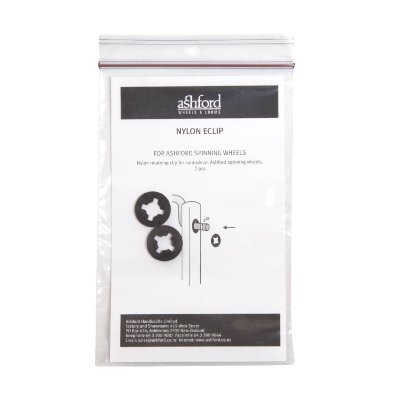 The Good Yarn Ashford Spinning Nylon Retaining Clip Eclip Pack