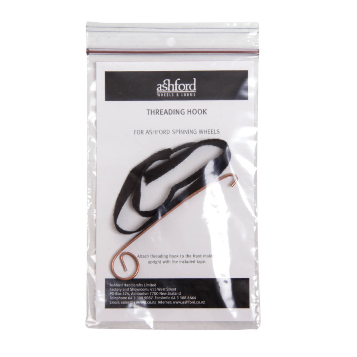 The Good Yarn Ashford Spinning Parts Threading Hook and Tape Pack