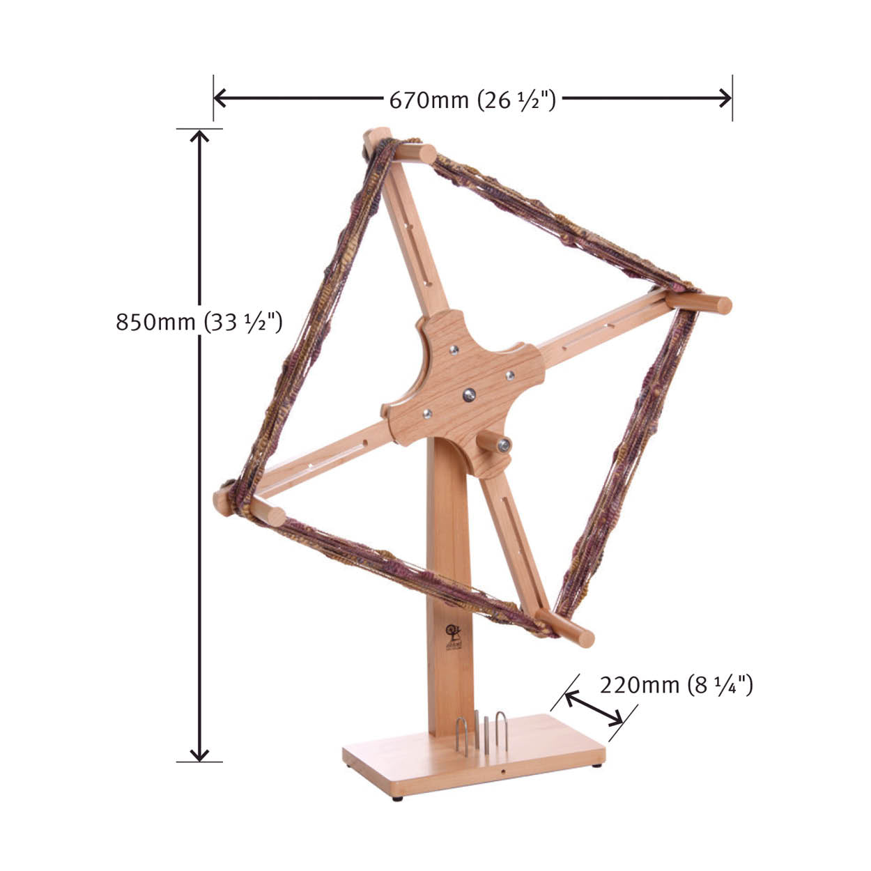 The Good Yarn Ashford Spinning Skeiner 2 Dimensions