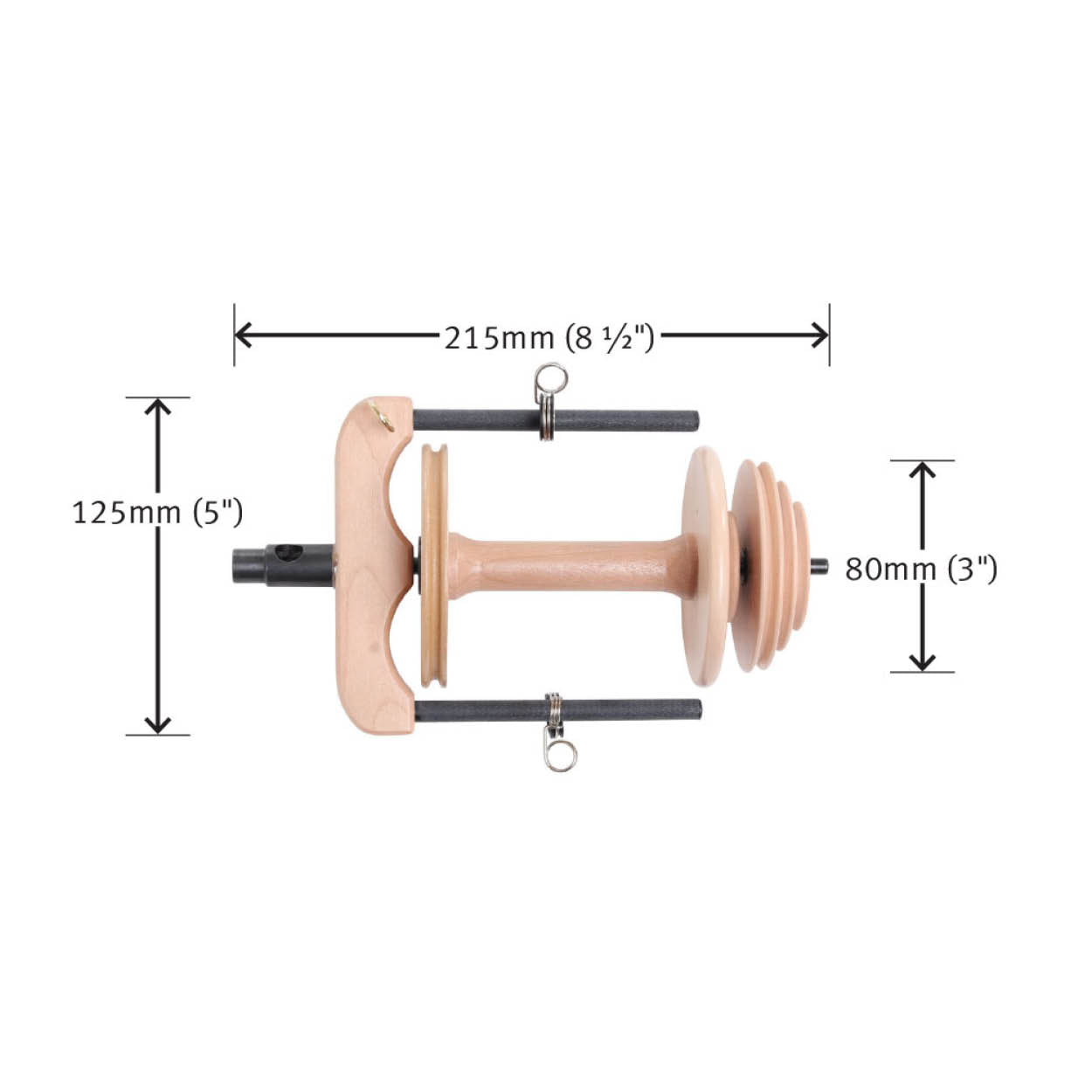 The-Good-Yarn-Ashford-Spinning-Sliding-Hook-Flyer-Double-Drive-with-Bobbin-Dimensions-1.jpg