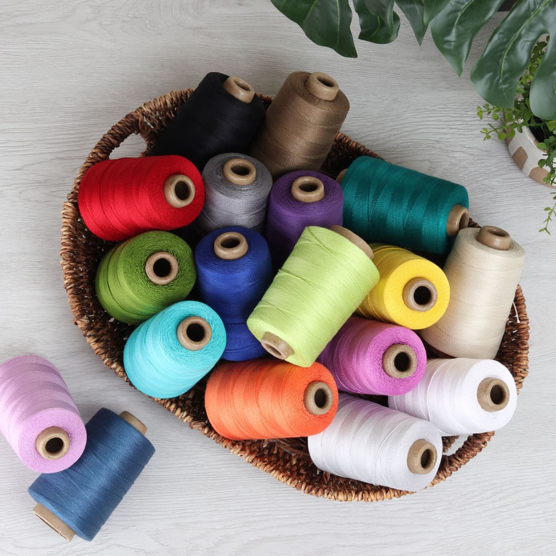 The Good Yarn Ashford Weaving Cotton Mercerised Unmercerised Yoga Yarn 10/2 5/2 8/2 in basket