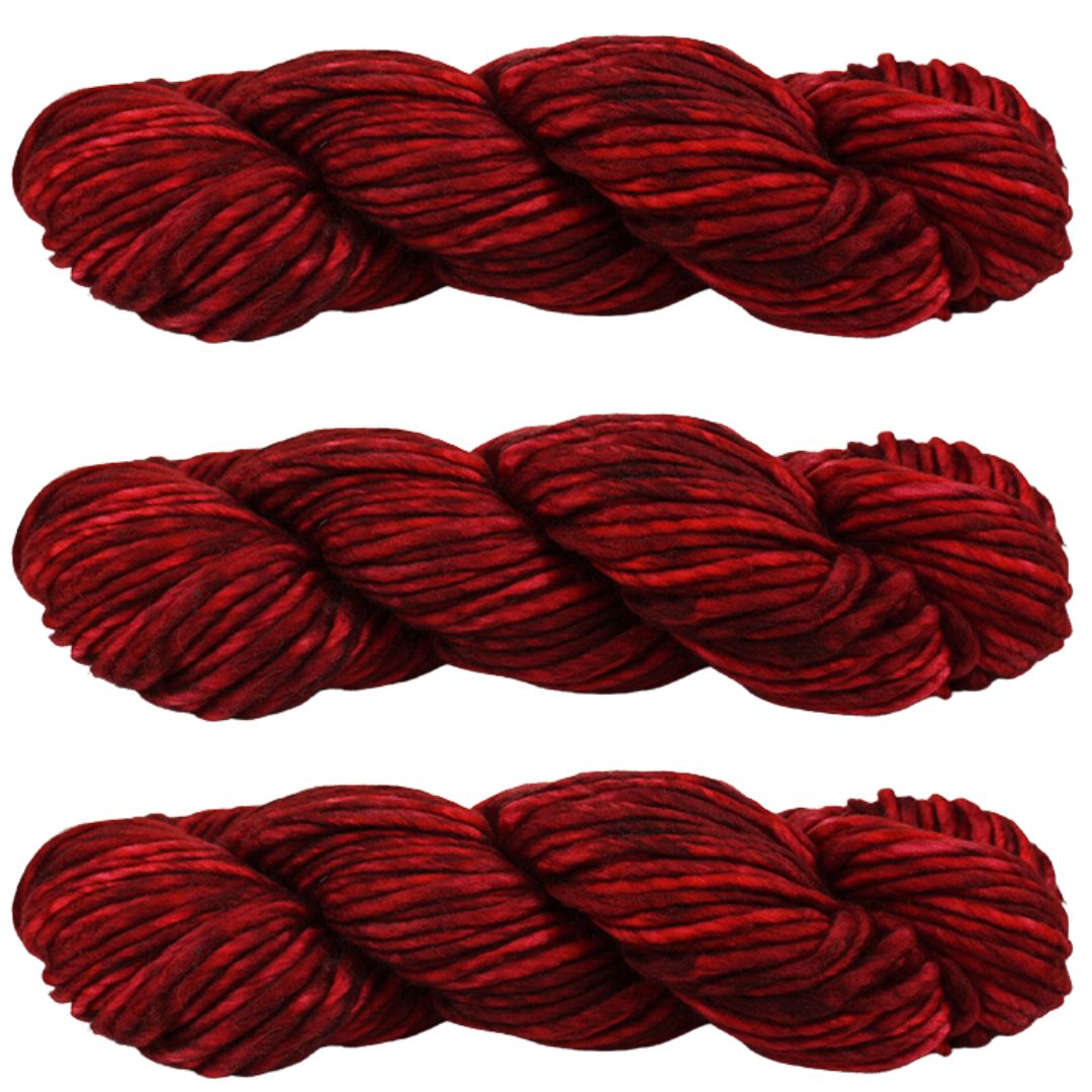 The Good Yarn Bulky Australian Merino Yarn - Cherry Jam Bright Red