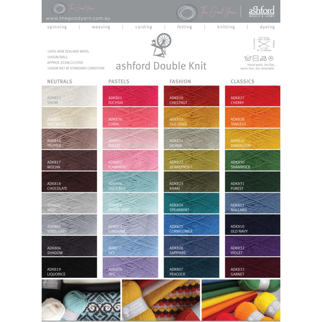 Ashford Double Knit 8 Ply Yarn