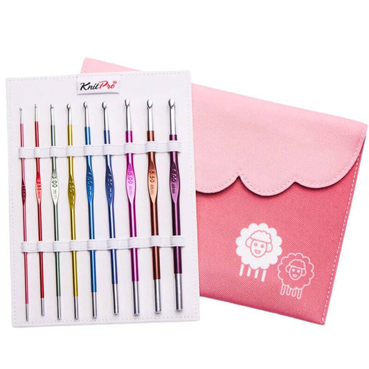 The Good Yarn KnitPro Zing Crochet Hook Set PYA47430 Pink case