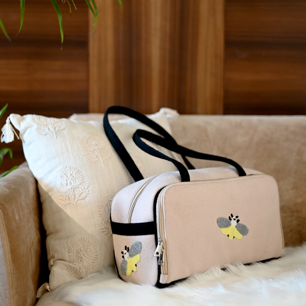 Knitting Bag - Duffle Style - Bumblebee