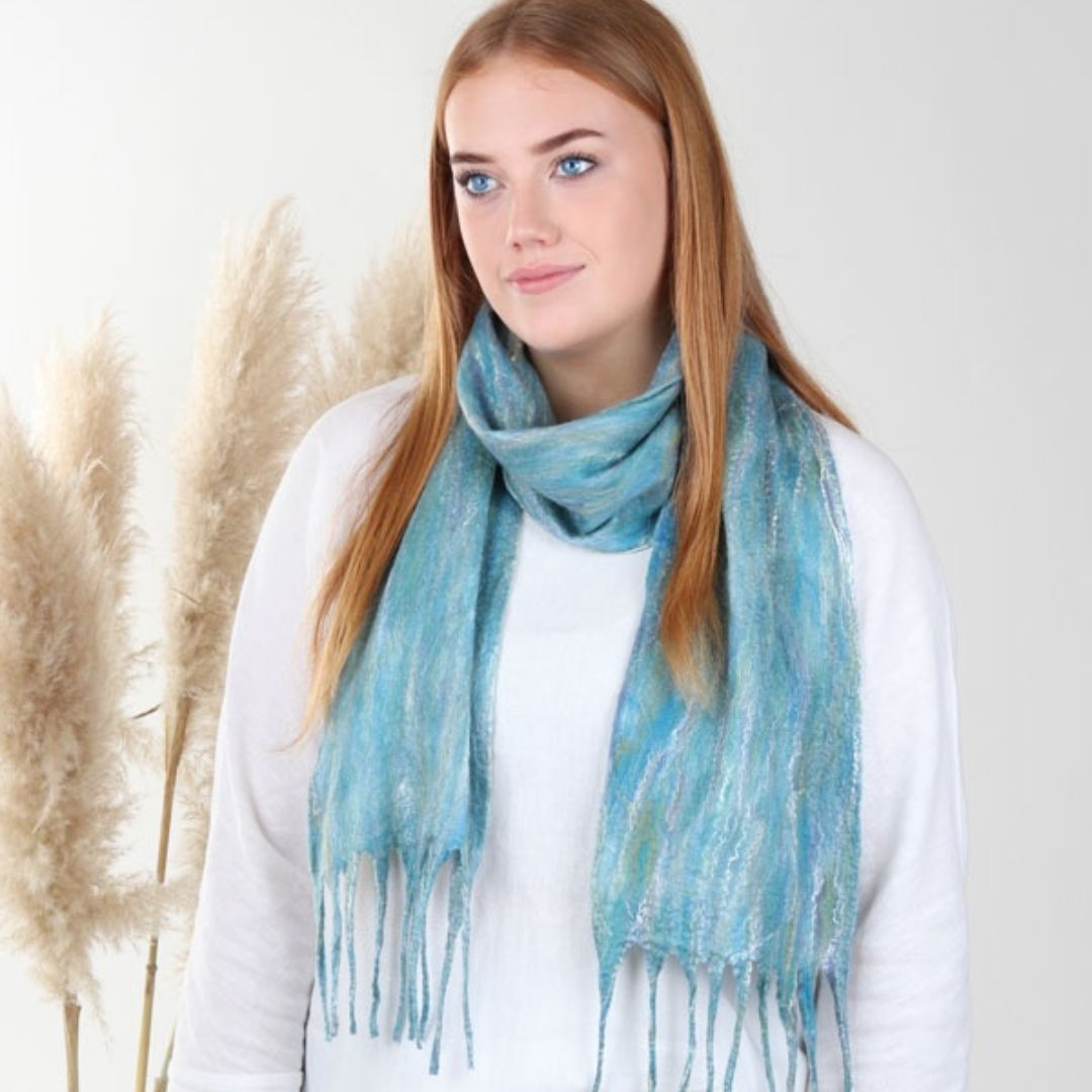 Silk Merino Nuno Felting Scarf Kit