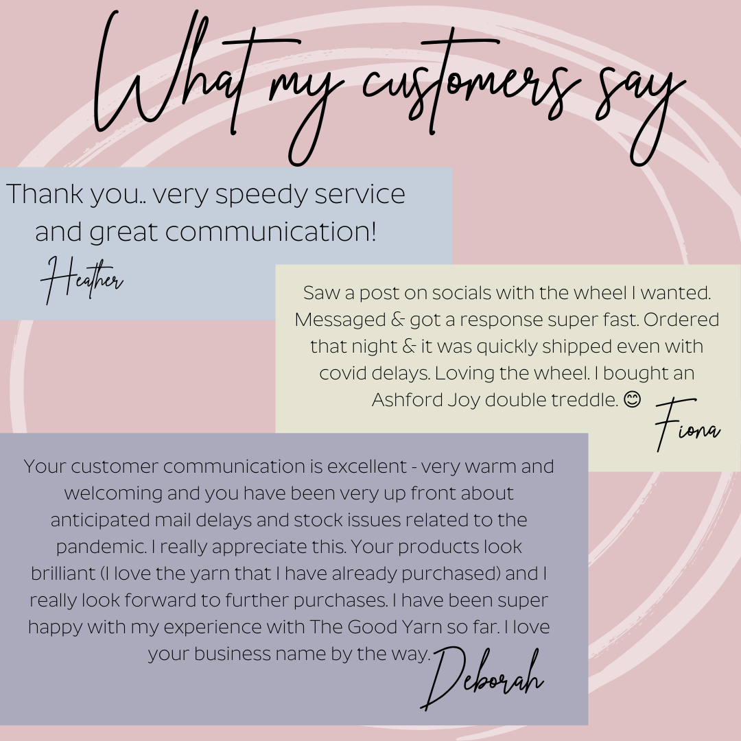 The good yarn spinning wheels customer service