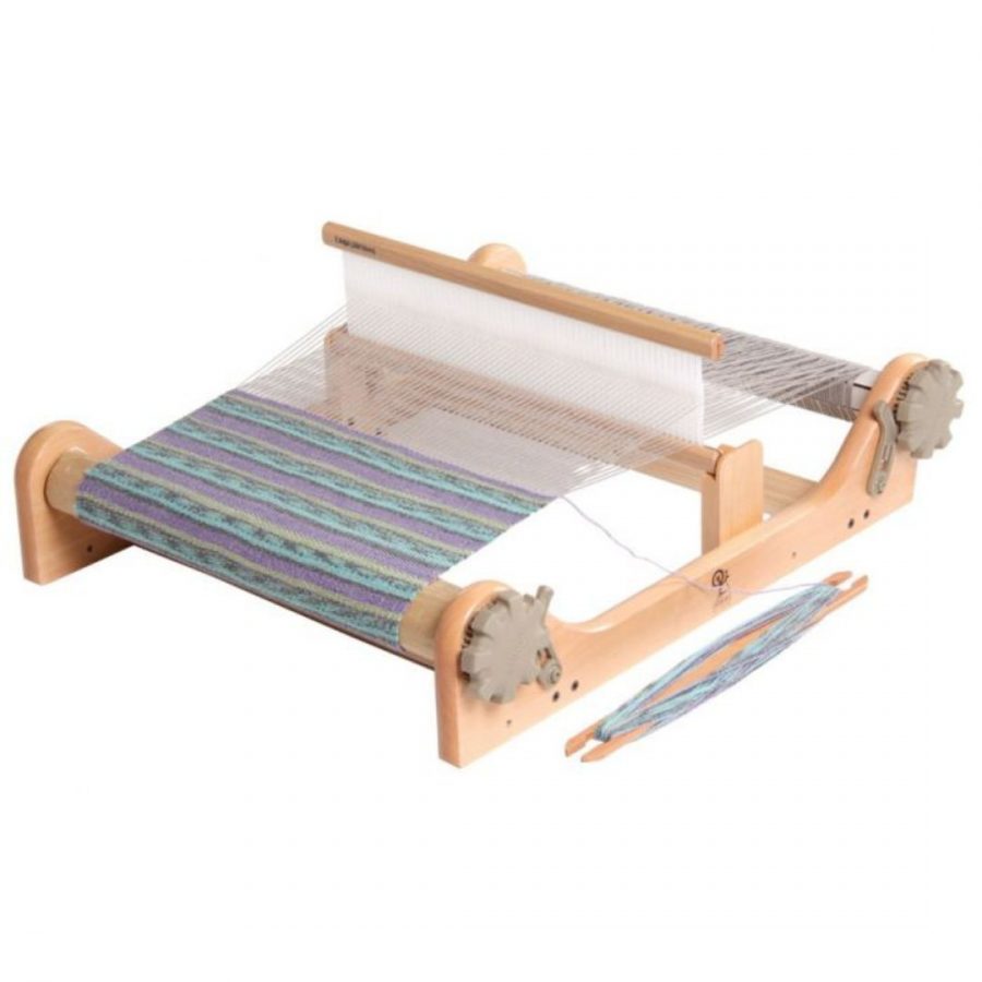 The Good Yarn Ashford 60cm Rigid Heddle Weaving Loom with coloured thread