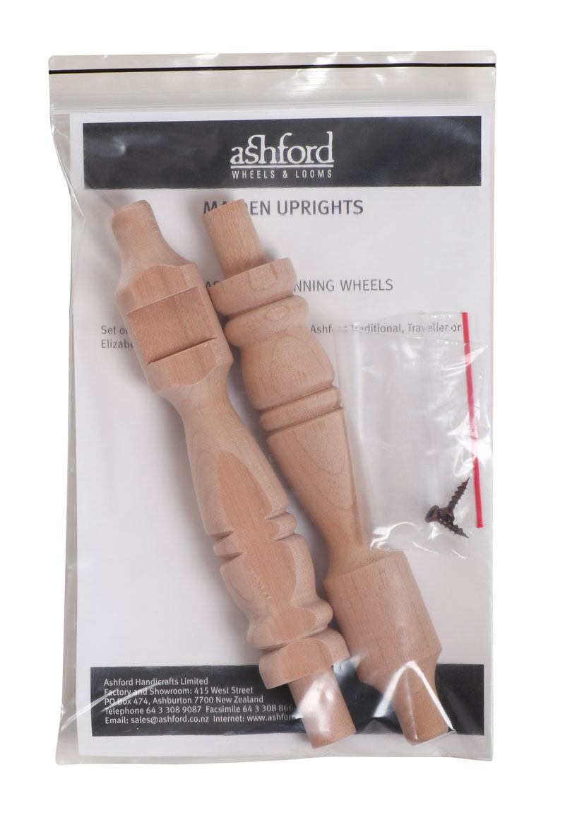 The Good Yarn Ashford Parts Pair of Maid Uprights for Traditional, Traveller or Elizabeth MDUP ashford spinning wheels