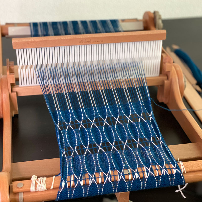 The Good Yarn Leno Lace Weaving on The Rigid Heddle Weaving Loom