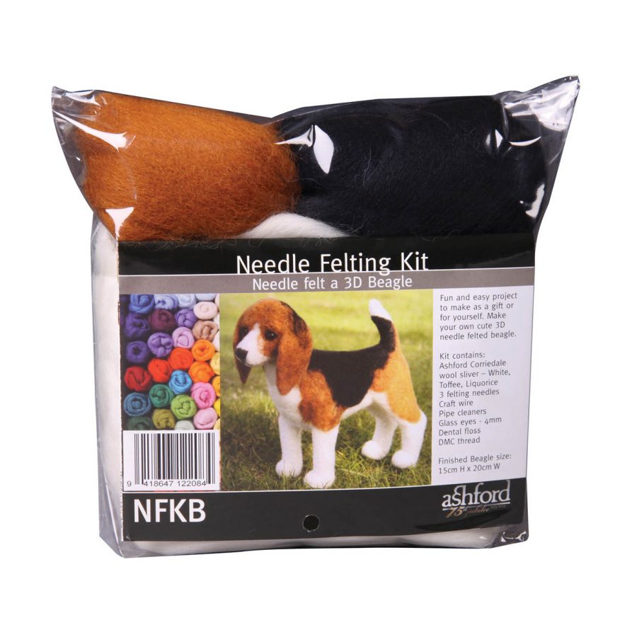 The Good Yarn Needle Felting Beginner Kit Beagle