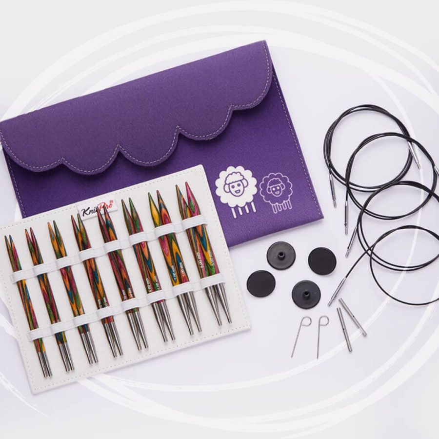 The Good Yarn KnitPro SYMFONIE DELUXE INTERCHANGEABLE CIRCULAR NEEDLE Set Purple