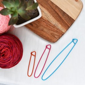 The Good Yarn Knitpro aluminium stitch holder with knitting needles