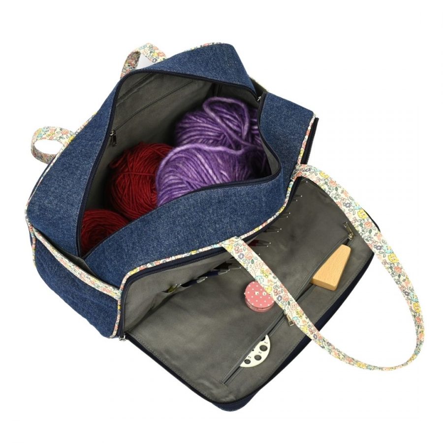 The Good Yarn - Knitting Bag Bloom with yarn
