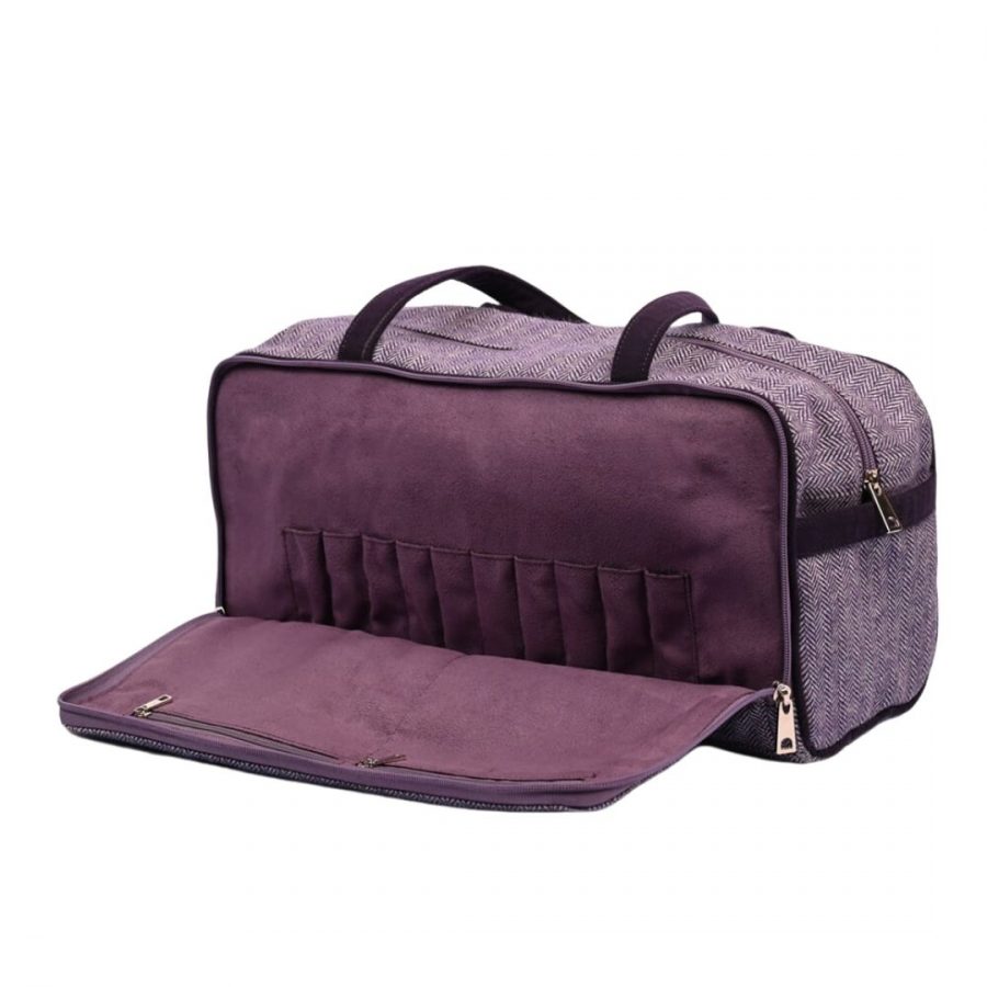 The Good Yarn KnitPro Snug duffle Bag without knitting needles purple