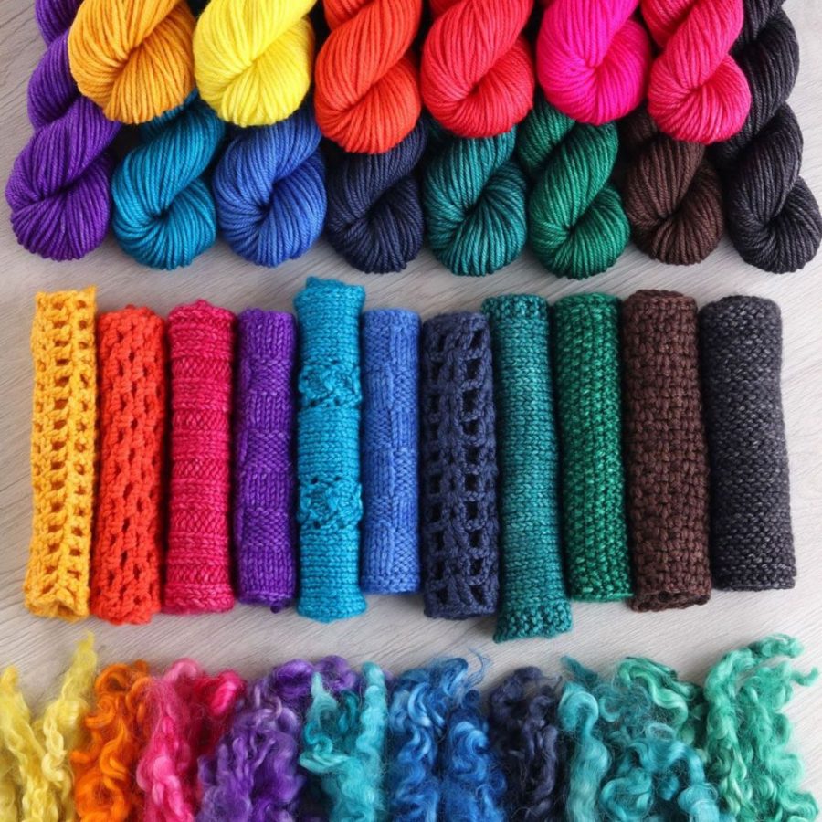 The Good Yarn Ashford Protein Dyes coloured wool for silk animal protein fibres