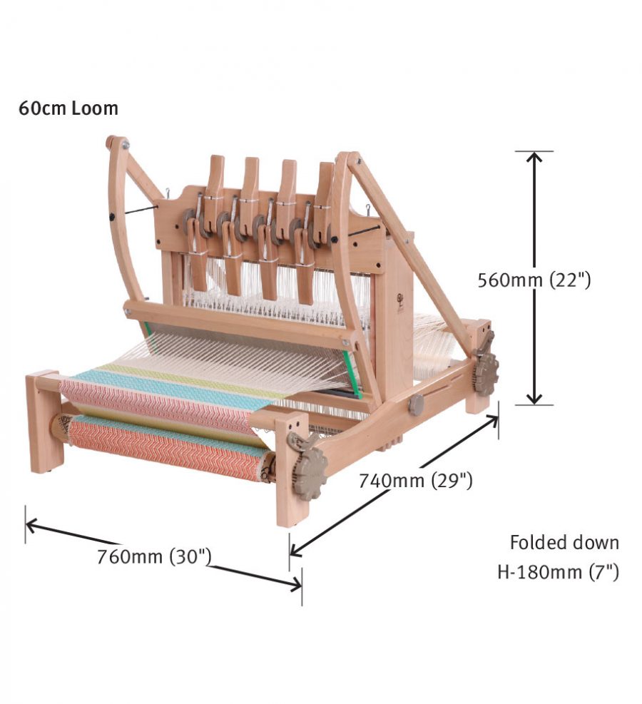 The Good Yarn Eight shaft table weaving loom kit 80cm dimensions