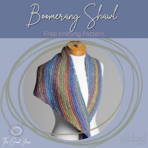 The Good Yarn Ashford Boomerang Shawl with triple knit wool