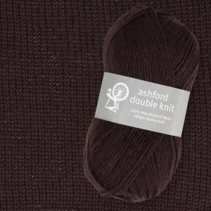 The Good Yarn Ashford Double Knit DK wool ball plus knitted chocolate knitting weaving crochet