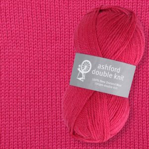 The Good Yarn Ashford Double Knit DK wool ball plus knitted fuchsia knitting weaving crochet