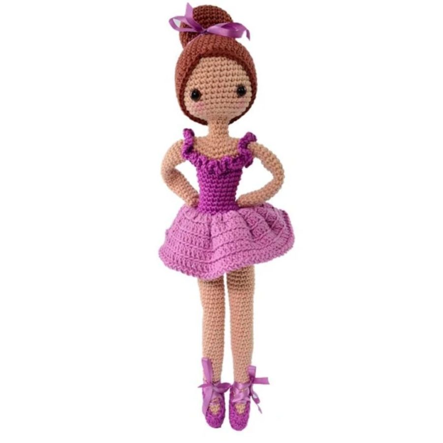 The Good Yarn Amigurumi Crochet kit doll ballet dancer pink