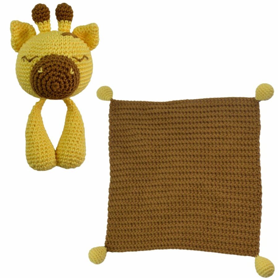 The Good Yarn Amigurumi Crochet blanket giraffe sections