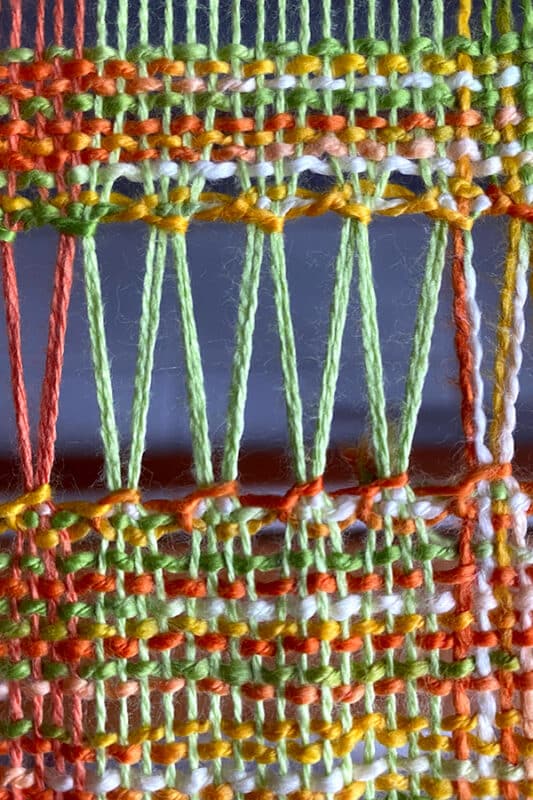 The Good Yarn Hemstitch Tutorial Zig Zag Stitch up close