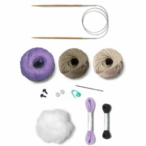 The Good Yarn Knitted Bear Ballerina contents