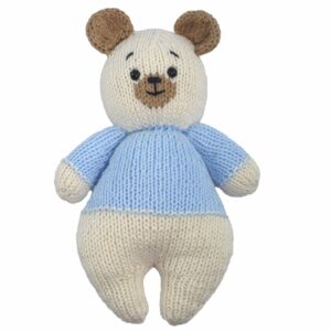 The Good Yarn Knitted Bear Boy Blue Front